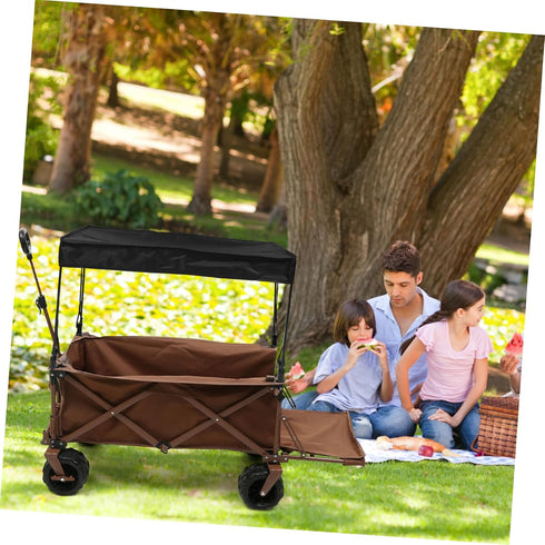 Kisangel Collapsible Outdoor Camping Cart Canopy Foldable Sunshade and Rain Cover for Baby Stroller Accessories
