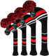 Scott Edward Set of 4 Golf Club Head Covers, Acrylic Yarn Double-Layers Knitted