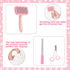 8 Pcs Dog Brush Grooming Kits, Self Cleaning Kit with Nail Clipper, Flea Comb, Bath Brush, and More, Pink
