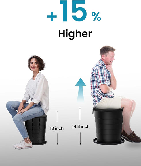TRIPTIPS Upgrade Retractable Portable Toilet Travel Toilet Adjustable Height Camping Toilet Portable Potty for Adults