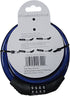 Set of 4 Flexible Steel Combination Bicycle Locks, 10mm Thick with PVC Cover, 4-Digit Resettable Code Security Cable