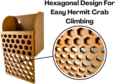 Lucky Critter Hermit Crab Climbing Wall Foraging Basket | Tank Enrichment Decor | Hermit Crab Habitat Decoration