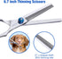 Dog Grooming Scissors with Safety Round Tips - 5 in 1 Grooming Scissors Kit, 4CR Stainless Steel Shears