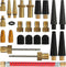 Gionfe Bicycle Presta Schrader Valve Adaptor Tools, 25PCS Brass Bike Pump Adaptters,Ball Pump