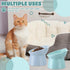 Zhehao 2 Pieces Plastic Raised Bowl Set, Tilted 15 Degrees Elevated Cat Food and Water Bowls for Cats and Small Dogs