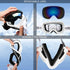 FONHCOO Ski Goggles for Men Women, Anti-Fog OTG Snowboard Glasses with Detachable Lens for Skiing Skating