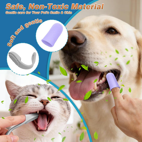MIYIJHY 7PCS Pet Grooming Kit for Dogs and Catswith Storage Bag & Includes Dog Washing Gloveswith High-Density Teeth
