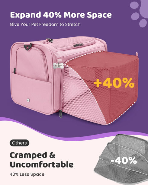 25 Lbs, MIDOG Cat Carrier Soft for Small to Medium-Sized Cats,Up to TSA Airline Approved Soft Sided Pet Carrier