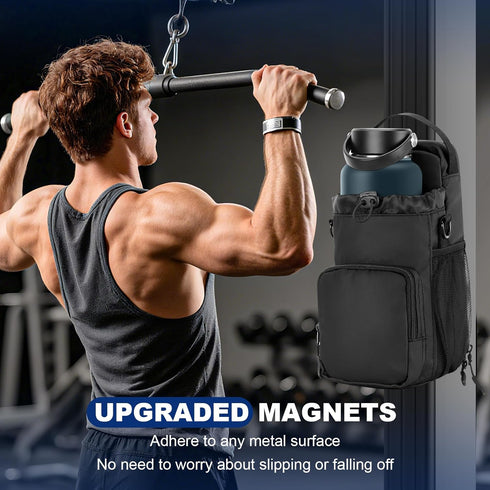 Magnetic Gym Bag Water Bottle Holder for Men and Women, Upgraded Magnetic Gym Bag, Water Bottle Holder With Strap
