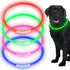 Frienda 4 Pieces Light Up Dog Collars, USB Rechargeable LED Collars for Night Walking, Adjustable for Small to Large