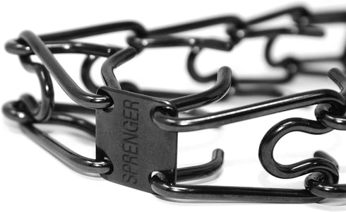 Herm Sprenger Black Stainless Steel Prong Dog Anti Pull Training Collar, Swivel Ultra-Plus Pet Pinch No-Pull Collar,