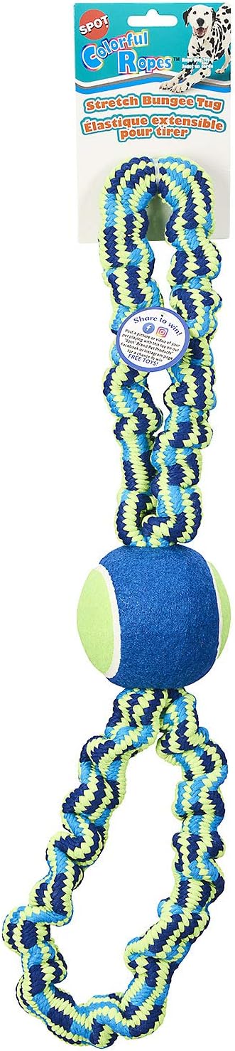 SPOT Colorful Rope Bungee Dog Toy - 23 Inches for Tugging Fun