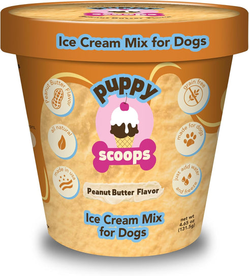 Puppy Scoops Dog Ice Cream Mix (Peanut Butter Flavor), 4.65 oz -