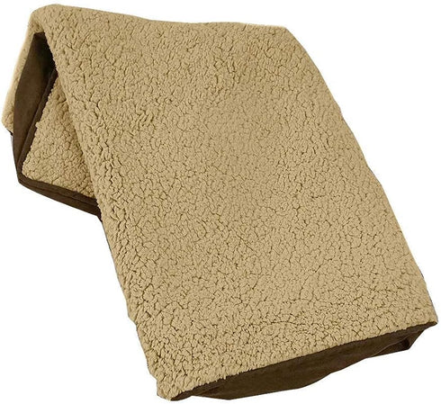 Floppy Dawg XL Dog Bed Replacement Cover, Removable Machine Washable, 48L x 30W, Brown/Beige