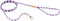 Alvalley Nylon Slip Leashes with Braided Leather, Adjustable Pet Lead for Dogs, Durable Strong Rope, Purple & White, 4ft