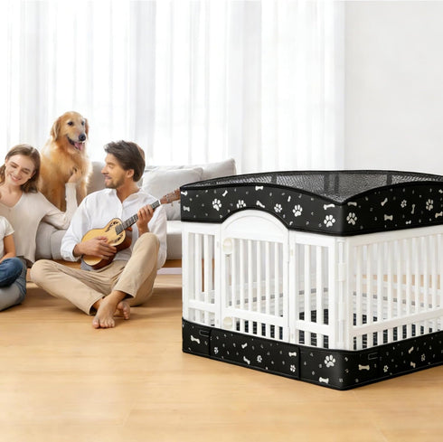 LynxLink Set,Playpen 36 Inch, 36 Inch Dog Playpens Cover and Bottom Mat Not Included, Non-Slip Dog Crate Covers Dog