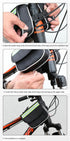 Waterproof Bicycle Storage Bags, Reflective Phone Mount Top Tube Bag for iPhone and Samsung Galaxy