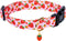 Cute Pink Strawberry Dog Collar for Small Medium Large Dogs, Soft Adjustable Design for Girl Female Dogs