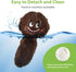 PETGEEK Interactive Squeaky Dog Toy, Automatic Moving Vibrating Dog Balls with Plush Cover, Rechargeable Perro Juguetes
