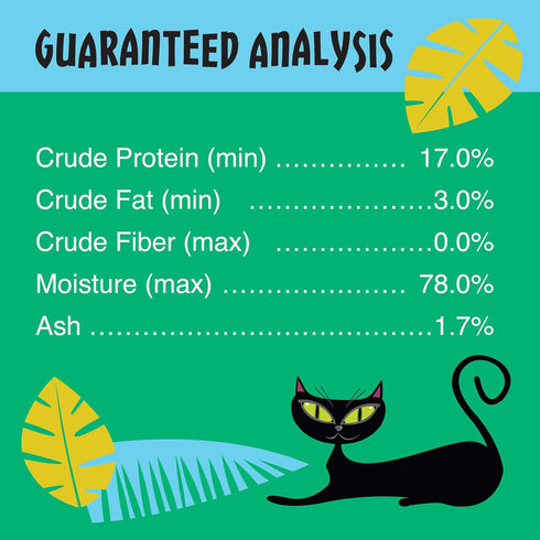Tiki Cat Luau Shredded Meat, Ahi Tuna & Chicken Recipe in Chicken Consomme, Grain-Free Wet Canned Cat Food, 2.8 oz.