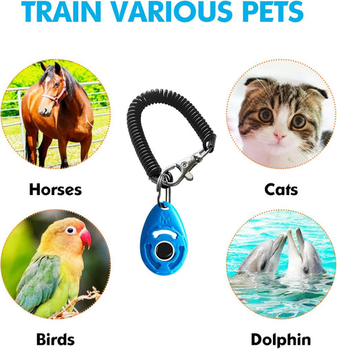 MODUS Pet Training Clicker for Dogs - Positive Reinforcement Clicker with Adjustable Wrist Strap for Dogs, Cats, Puppies