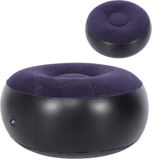 BHDD Foldable Inflatable Stool, Portable Round Air Chair Outdoor Camping Chair Footrest Cushion, with Durable