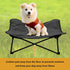 Elevated Dog Bed - Portable Raised Cot for Indoor & Outdoor, Comfortable Padded Filling, 28x28x8inch, Carrying Bag
