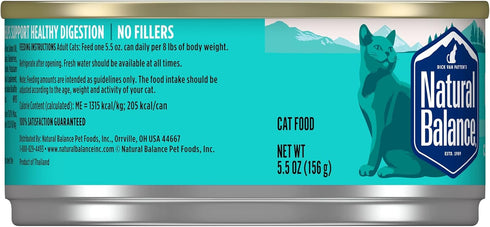 Natural Balance Original Ultra Grain Free Chicken Cat Food, Wet Canned Food, 5.5 oz (Pack of 24)