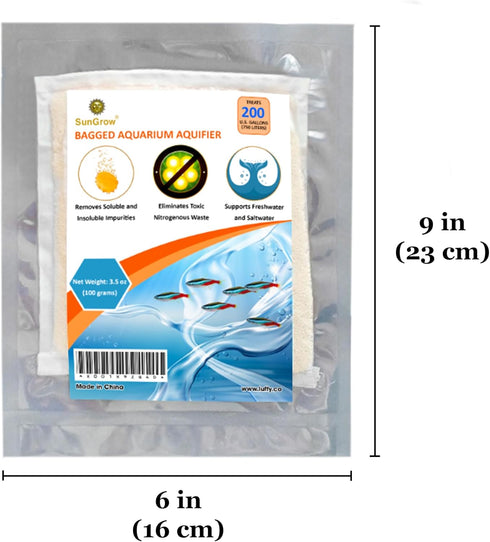 SunGrow Aquarium Resin Filter Media to Remove Ammonia, Nitrite & Nitrate for Freshwater & Saltwater Fish Tanks