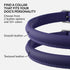 CollarDirect Rolled Leather Dog Collar, Soft Padded Round Handmade Genuine Leather, 13 Colors, 13-16 Inch, Purple Smooth