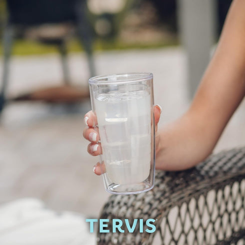 Tervis 16oz Texas State Flag Colossal Double Walled Insulated Tumbler Travel Cup - Made in USA, Clear
