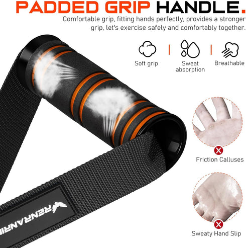 RENRANRING Gym Exercise Handles, Replacement Attachments for Cable Machine Pulleys and Strength Trainers