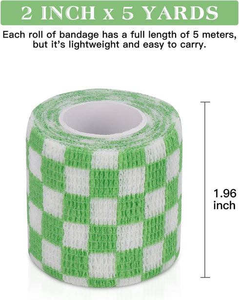 Sanfire 12 Vet Wrap Self Adhering Bandage Wrap Cohesive Bandage Multi-Function Wrap Tape for Dogs Cats Horses Birds