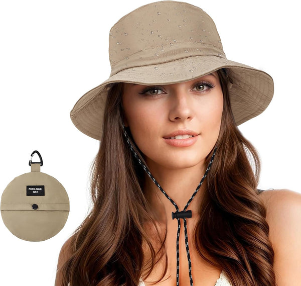 Zando Waterproof Bucket Hat for Men and Women - Rain Hat UPF 50+ Packable Outdoor Hiking Safari Fishing Hat
