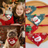 Christmas Dog Bandanas, Adjustable Pet Christmas Triangle Scarf Stylish Breathable Dog Bib with Buckle Design for Fall