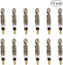 Presta Valve Core (12 Pack) and 12 Anodized Alloy Presta Valve Caps for Tubeless Road & MTB Bike