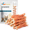 Chicken Wrapped White Rawhide Sticks Dog Treats Puppy Training Snacks Dog Chews