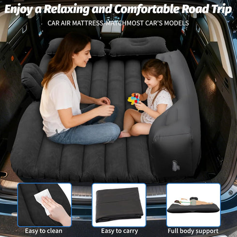 Pump,55(L) 35(W) Onirii Inflatable Car Air Mattress Back Seat Bed with Air x Portable Thickened Car Travel Camping