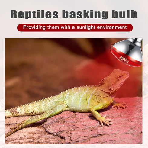 4 Pack 250watt 120v Bulbs E26 VIHOSE Infrared Heat Lamp for Chickens Thickened Red Heat Lamp for Food Service, Reptile
