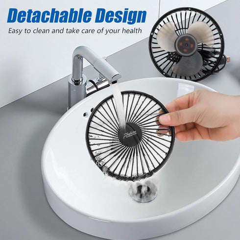 Roykaw Portable Golf Cart Fan, USB Input, 3-Speed Settings, Compatible with EZGO Club Car Yamaha