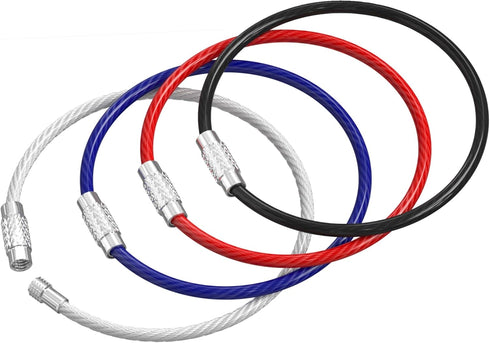 Large Key Ring Wire Stainless Steel Keychain, Car Cable Keyring Loop for Luggage Tag Hinge Keepers