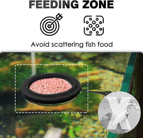 Automatic Fish Feeding Ring, Durable Aquarium Accessory, Prevents Uneaten Food, Easy to Install for Busy Owners