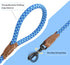 Mile High Life Mountain Climbing Dog Rope Leash, Genuine Leather Connection, 48 Inch