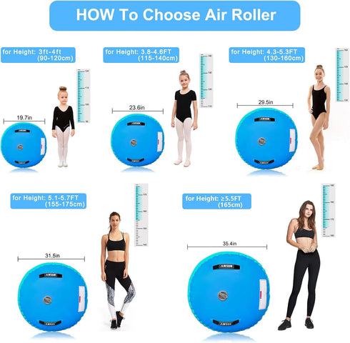 1PCSNo AWSUM Air Roller Gymnastics Barrel Inflatable Tumbling Mat Back Handspring Trainer for Octagon Mat Gym Home