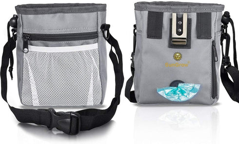 SunGrow Dog, Ferret & Parrot Training Pouch, Weather-Proof Treat Bag with Adjustable Shoulder Strap and Waist Belt