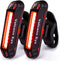 USB Rechargeable LED Bike Tail Light (2 Packs), Ultra Bright Waterproof Bicycle Rear Light, 7 Light Modes