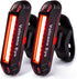 USB Rechargeable LED Bike Tail Light (2 Packs), Ultra Bright Waterproof Bicycle Rear Light, 7 Light Modes