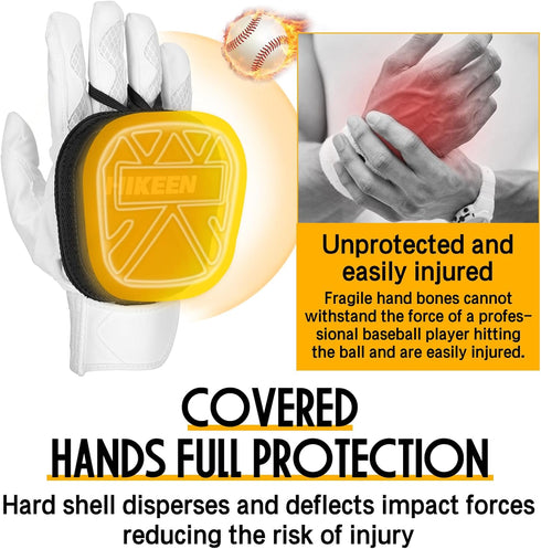 Hikeen Protective Hand Shield for Baseball Batting | Hand Guard for Right & Left Hand Hitters