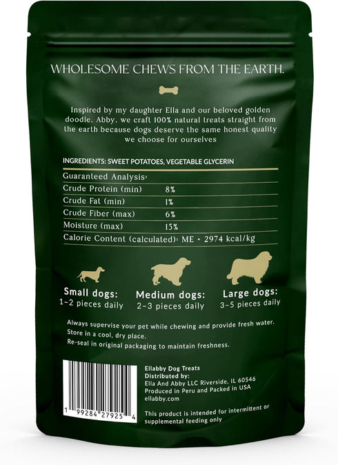 Ellabby Dog Treats 100% (16 oz) Ellabby Sweet Potato Dog Treats Natural Dehydrated Sweet Potato Chews for Dogs
