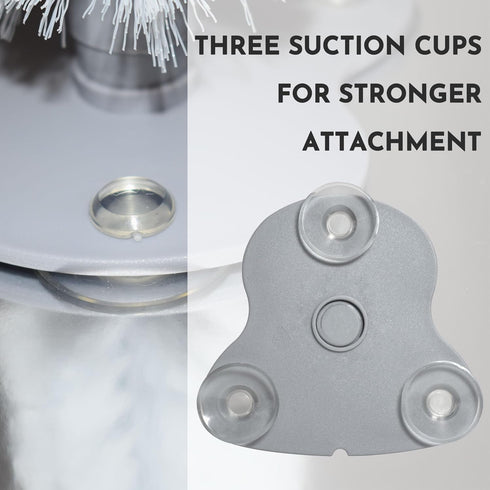 Turtle Brush with Suction Cup, Three High Suction Power Suction Cup Turtle Shell Cleaning Brush, Aquatic Turtle Tank